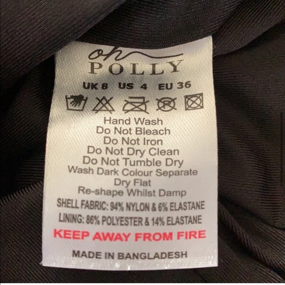 Oh Polly black mini dress US size 4, New without tags - Picture 7 of 9